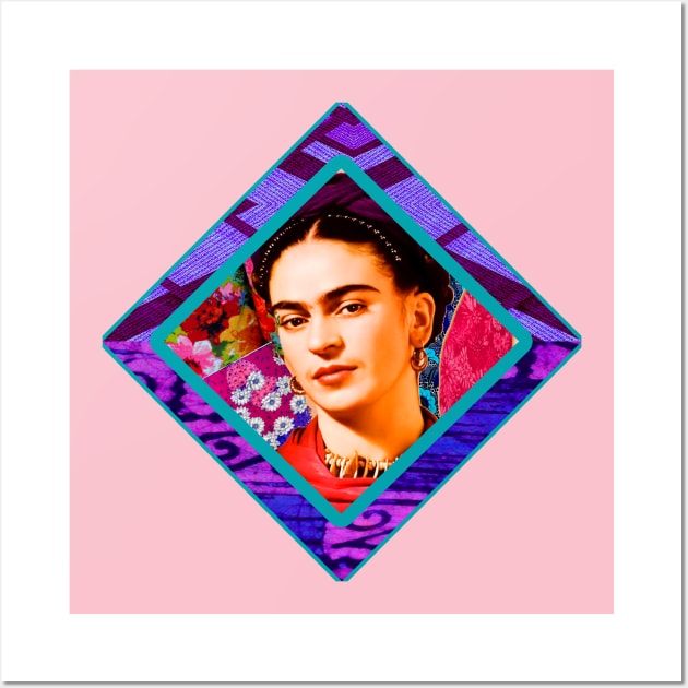 Kahlo Retro Diamond Wall Art by artbyomega